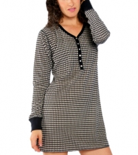Hounds Tooth Velour Thermal Nightshirt